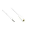 GoodConnections 3,5mm 4-polige TRRS audio-verlengkabel, stekker naar bus, wit, 5m AS-35V4W5
