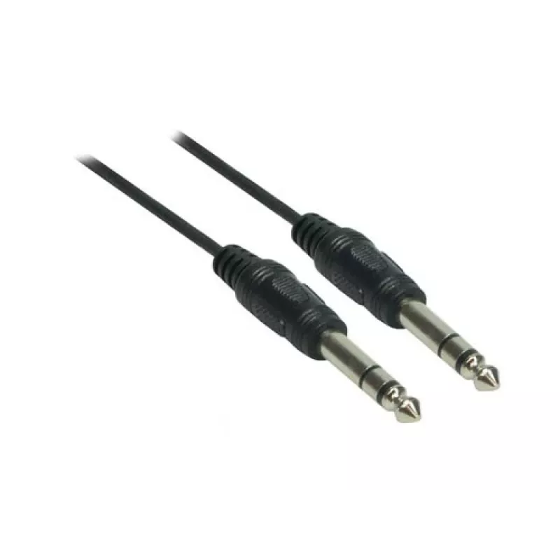 Good Connections 6,3mm jack naar 6,3mm jack audiokabel, 1,5m, vernikkeld, zwart 1963-015