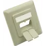 GoodConnections centraalplaat 50x50mm met afdekraam 80x80mm voor netwerkdozen, parelwit RAL1013 (GC-N0154)