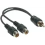 Good Connections 5901-KA audio-adapterkabel, 1x RCA stekker naar 2x RCA bus, 0,2m, zwart