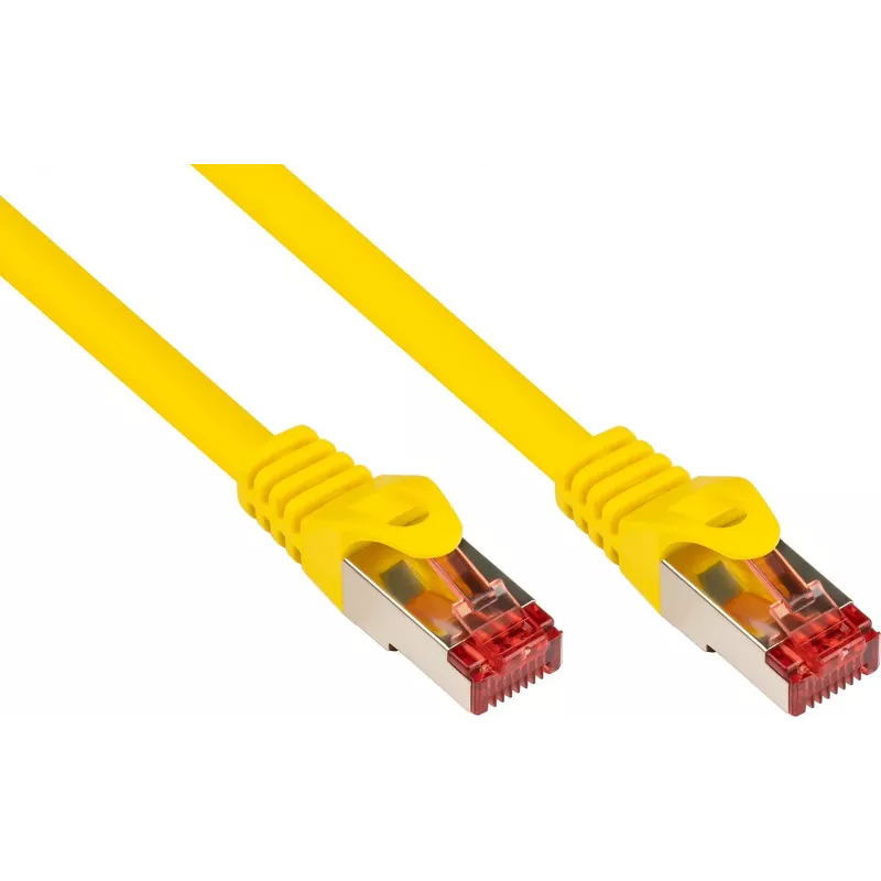 GoodConnections RNS® Cat. 6 S/FTP patchkabel met snagless boot, PiMF, PVC, 250 MHz, geel, 25 m 8060-250Y