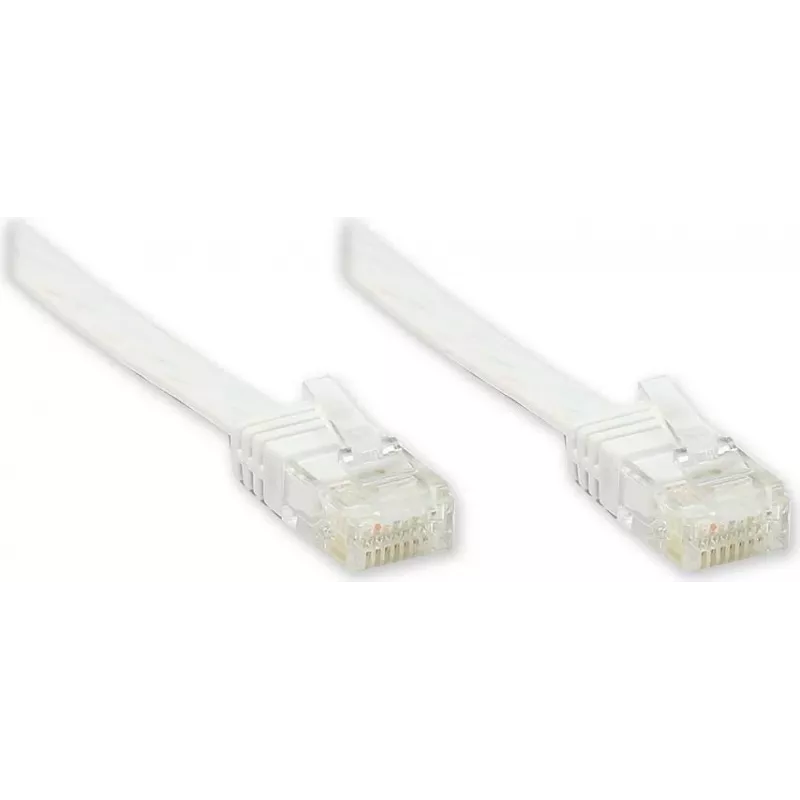 GoodConnections Cat. 6 U/UTP platte patchkabel, wit, 1,0 m (806U-F010)