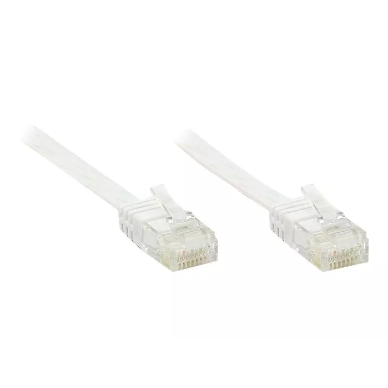GoodConnections Cat. 6 U/UTP platte patchkabel, wit, 1,0 m (806U-F010)
