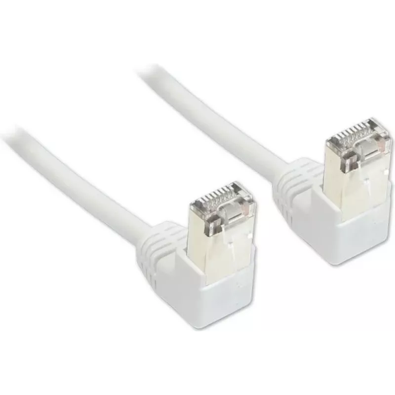 Good Connections Cat. 5e F/UTP patchkabel, wit, 15 m, RJ45 haaks naar beneden 805W-150WI