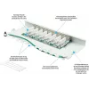 GoodConnections GC-N0113 desktop Cat.6 8-poorts STP patchpanel, 0,5U, gereedschapsloos, zuiverwit RAL9010