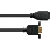 Good Connections HDMI-installatiekabel, HDMI type A bus naar panel-mount bus, 0,3 m, zwart HDMI-AD23