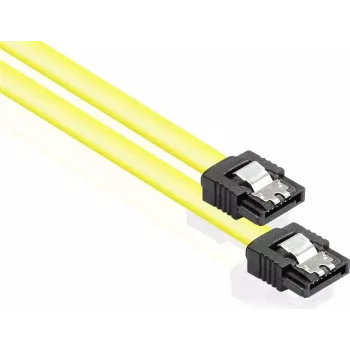 GoodConnections SATA 6 Gb/s kabel met metalen klem, 0,50 m, geel 5047-A05Y