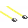 GoodConnections SATA 6 Gb/s kabel met metalen klem, 0,50 m, geel 5047-A05Y