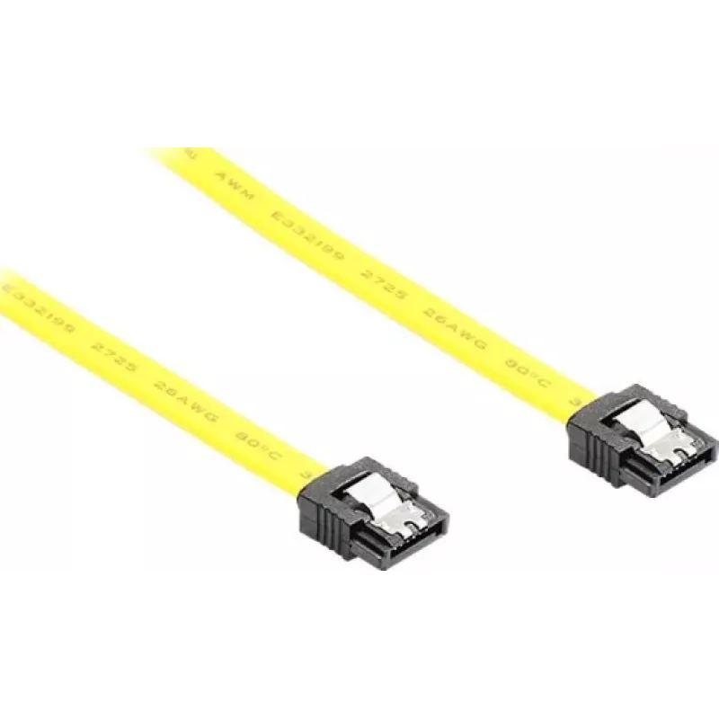 GoodConnections SATA 6 Gb/s kabel met metalen klem, 0,50 m, geel 5047-A05Y