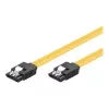 GoodConnections SATA 6 Gb/s kabel met metalen klem, 0,50 m, geel 5047-A05Y
