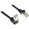 GoodConnections Cat. 5e F/UTP patchkabel, 2m, zwart, 90° naar recht RJ45 805S-020EWI