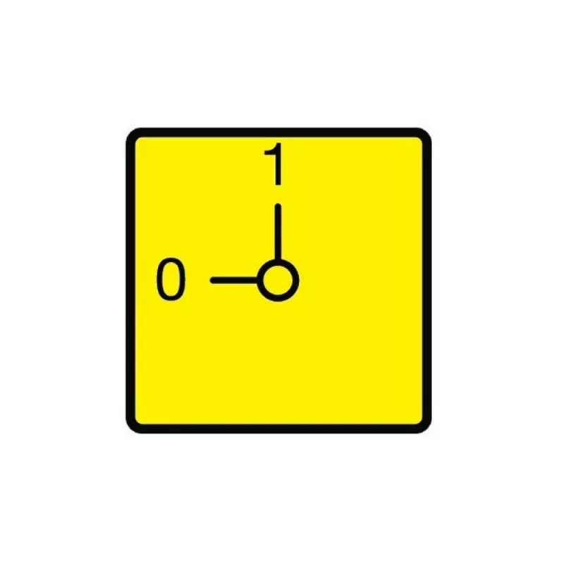Eaton RMQ-Titan noodstop-schild NOT-AUS, geel, 90x90 mm, kunststof, frontmontage, 003198