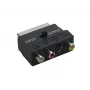 GoodConnections Alcasa 5525-3CU SCART naar 3x RCA + S-Video adapter met richtingsschakelaar, zwart