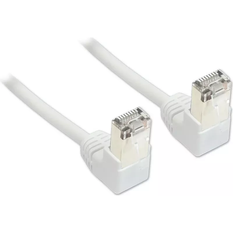 GoodConnections Cat. 5e F/UTP patchkabel, 2m, beide uiteinden 90° naar beneden gehoekt, wit 805W-020WI