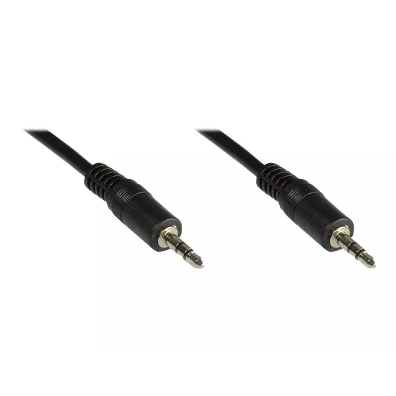 GoodConnections 3,5mm stereo-jackkabel 2,5m stekker naar stekker zwart 1970-02