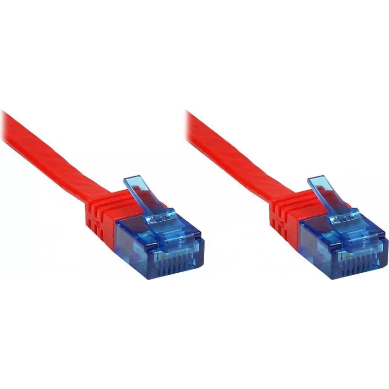 Good Connections Cat.6a U/UTP flat-patchkabel, RJ45, 500 MHz, rood, 3 m 8060-HF030R