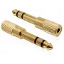 Delock 65361 audio-adapter 6,35 mm jackstekker naar 3,5 mm jackbus 3-pin TRS metaal