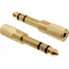 Delock 65361 audio-adapter 6,35 mm jackstekker naar 3,5 mm jackbus 3-pin TRS metaal