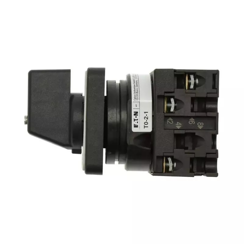Eaton T0-2-1/E nokkenschakelaar 20A 2-polig 90° grijs/zwart 024639