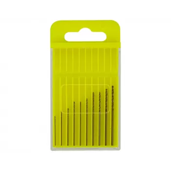 Donau Elektronik HSS-CO-200 HSS-cobalt spiraalboor-set, 10-delig, 0,3–1,2 mm, DIN 338, cilindrische schacht