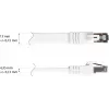GoodConnections Cat. 8.1 platte patchkabel U/FTP PiMF LSZH wit 0,5m 40Gbps 2000MHz 8080-F005W