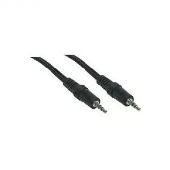 GoodConnections 3,5mm stereo-audiokabel stekker naar stekker, 1,5m, verguld, zwart (1970-EX)