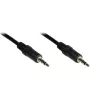 GoodConnections 3,5mm stereo-audiokabel stekker naar stekker, 1,5m, verguld, zwart (1970-EX)