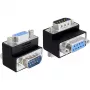 Delock adapter D-Sub 9 pin stekker naar bus 270° afgeschuind zwart 65265