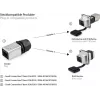 GoodConnections Alcasa IC06-R302 industriële RJ45-koppeling, IP65/IP67, grijs, zinkbehuizing, -40 tot 80°C