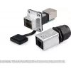 GoodConnections Alcasa IC06-R302 industriële RJ45-koppeling, IP65/IP67, grijs, zinkbehuizing, -40 tot 80°C