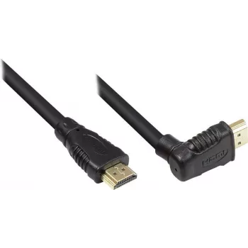 Good Connections high-speed HDMI-kabel met ethernet, haakse omhoogstekker, verguld, 1 m, zwart 4510-GWO010