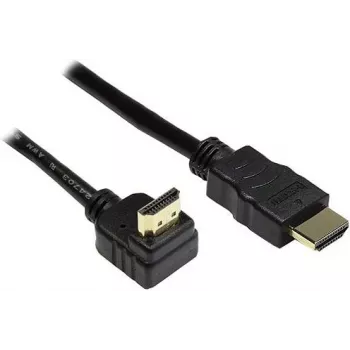 Good Connections high-speed HDMI-kabel met ethernet, haakse omhoogstekker, verguld, 1 m, zwart 4510-GWO010