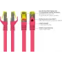 GoodConnections 8070R-400M Cat.7 S/FTP RJ45 patchkabel, PiMF, halogeenvrij, 600 MHz, OFC, RNS-clipbescherming, 40 m, magenta