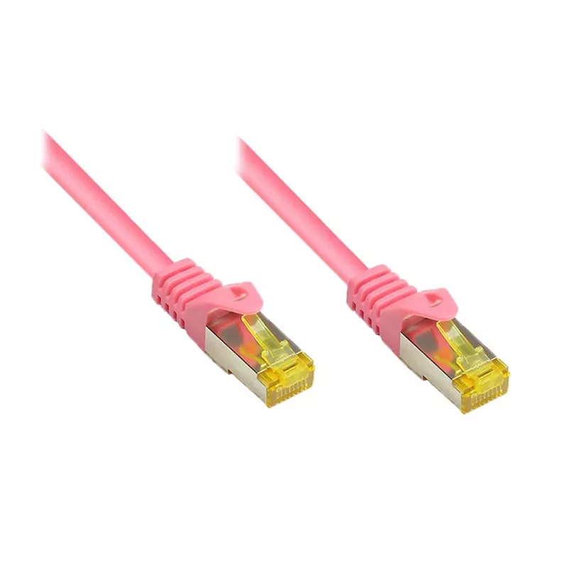 GoodConnections 8070R-400M Cat.7 S/FTP RJ45 patchkabel, PiMF, halogeenvrij, 600 MHz, OFC, RNS-clipbescherming, 40 m, magenta