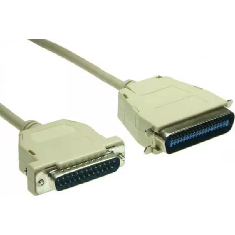 GoodConnections premium parallelprinterkabel, DB25 stekker naar Centronics 36 stekker, 0,6 m, grijs, dubbel afgeschermd 4090-06