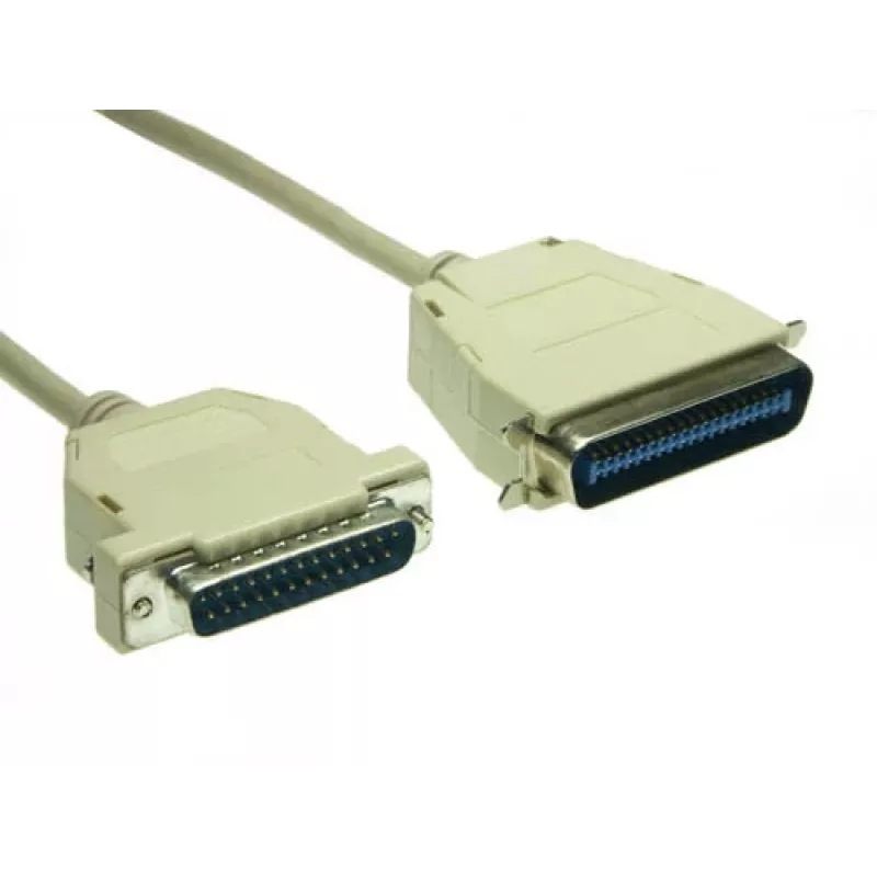 GoodConnections premium parallelprinterkabel, DB25 stekker naar Centronics 36 stekker, 0,6 m, grijs, dubbel afgeschermd 4090-06