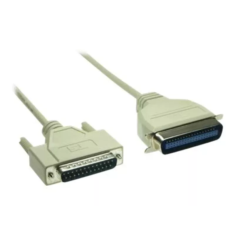 GoodConnections premium parallelprinterkabel, DB25 stekker naar Centronics 36 stekker, 0,6 m, grijs, dubbel afgeschermd 4090-06