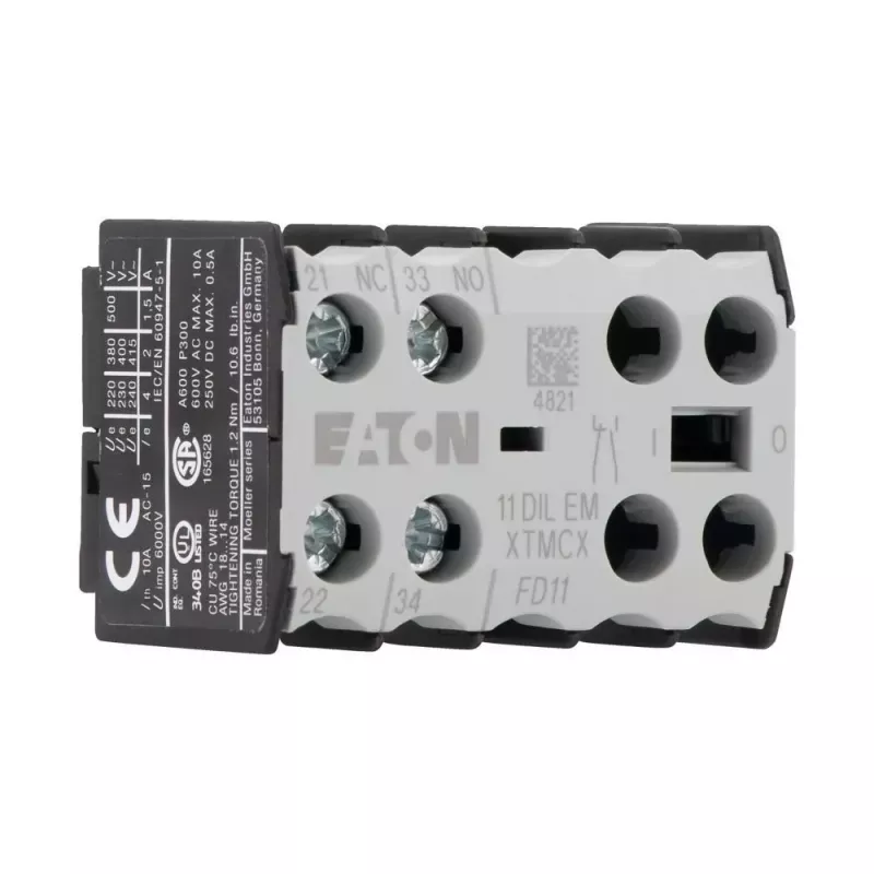 Eaton hulpcontactblok 1NO+1NC 11DILEM 2-polig geforceerde contacten 010080