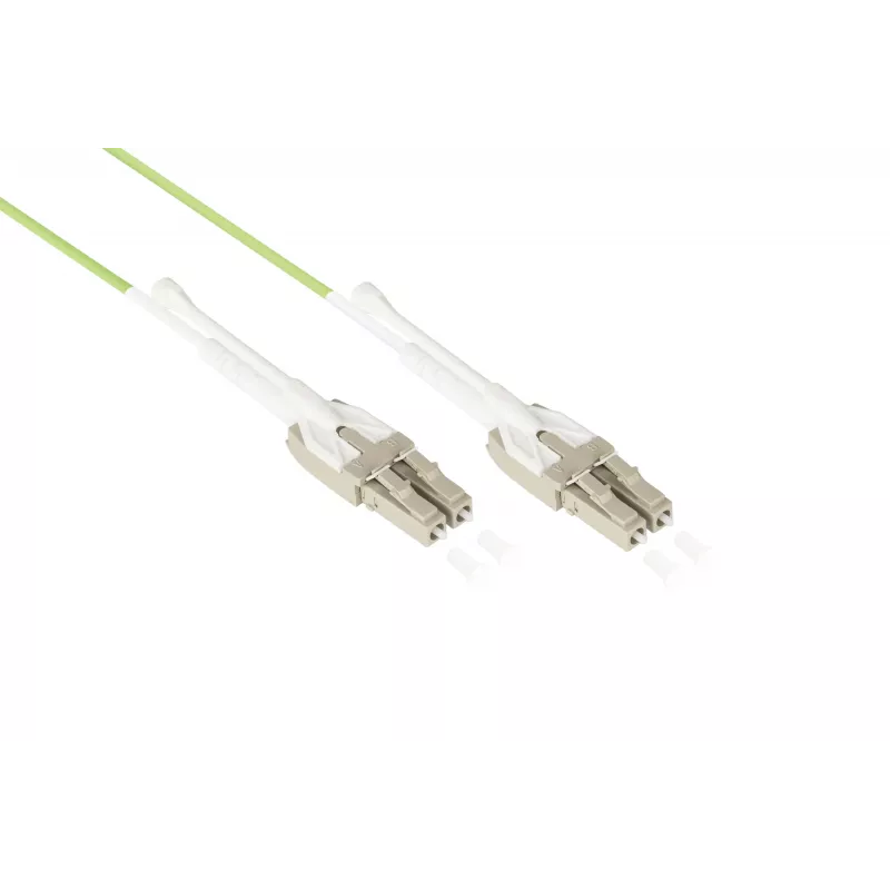 GoodConnections OM5 LC/LC duplex uniboot glasvezel-patchkabel, 5m, LSZH, limoengroen LW-U815LC5