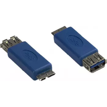 GoodConnections Alcasa USB-AD36 USB micro-B stekker naar USB-A bus adapterkabel, 0,15 m, blauw