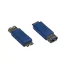 GoodConnections Alcasa USB-AD36 USB micro-B stekker naar USB-A bus adapterkabel, 0,15 m, blauw