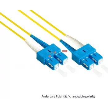 GoodConnections LW-930LS OS2 Singlemode duplex glasvezel patchkabel, LC/SC, 9/125, 30 m