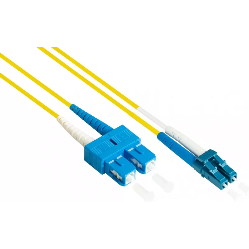 GoodConnections LW-930LS OS2 Singlemode duplex glasvezel patchkabel, LC/SC, 9/125, 30 m