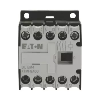 Eaton DILEM4-G (24 V DC) mini-contactor, 3-polig, 9 A, 4 kW, 1 NO hulpcontact, schroefklemmen, IP20, zwart/wit 012701