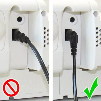 Good Connections euro-stroomkabel, eurostekker naar IEC C7 bus, beide zijden 90° haaks, wit, 0,75 m (1550-ZW007W)