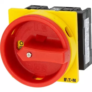 Eaton T3-1-102/EA/SVB nokkenschakelaar, 3-polig, 32 A, afsluitbaar, geel/rood
