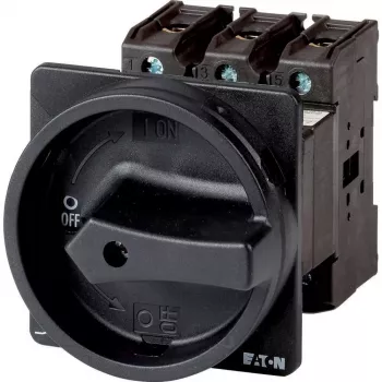 Eaton P3-100/V/SVB-sw hoofdschakelaar, 3-polig + N, 100 A, 690 V AC, IP65, zwarte draaigreep 064976