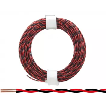 Donau Elektronik 210-10 Litze 2 x 0,04 mm² rood/zwart 10 m