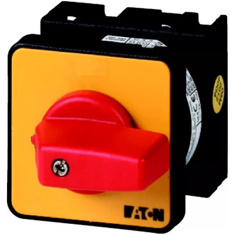 Eaton T0-2-1/E-RT 3-polige nokkenschakelaar 20 A, IP65, rood/geel 011082