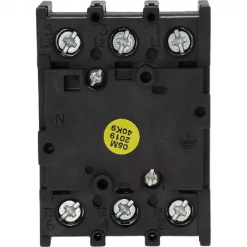 Eaton P1-32/E 3-polige hoofdschakelaar / lastscheider, 32 A, 690 V AC, IP65 front, draaigreep zwart/wit 079065